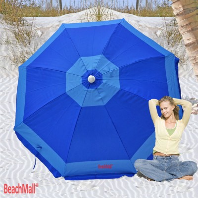 6 ft Rio Beach Umbrella with Carry Bag, Accessory Hanging Hook, UPF 100+ Standard and Integrated Anchor Option   